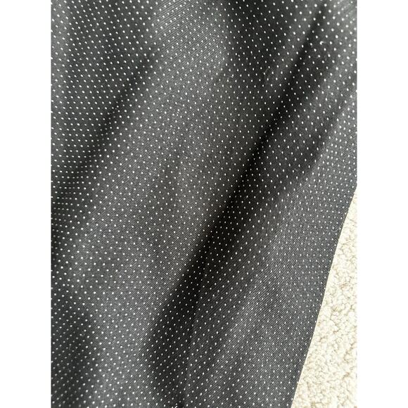 Chico's Size 2 Large Black Micro Dot Cropped Ankle Dress Pants Zipper Detail - Picture 3 of 6